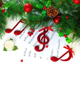 Christmastime treble clef clipart
