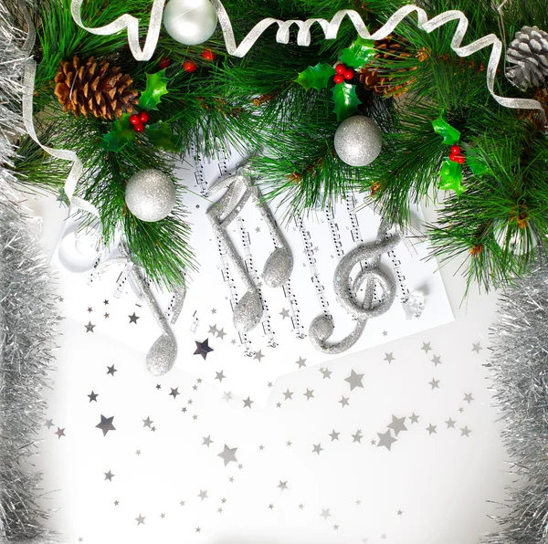 Boże Narodzenie symbol muzyczny — Zdjęcie stockowe