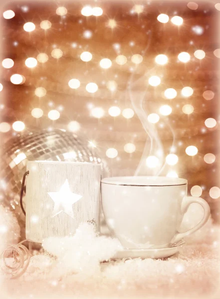 圣诞节期间咖啡 — 图库照片