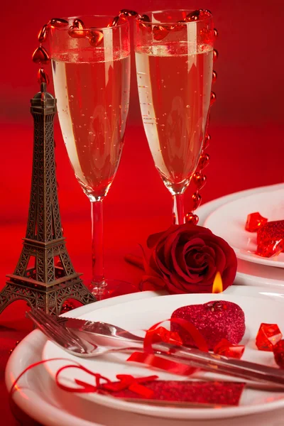 Párizs romantikus vacsora — Stock Fotó