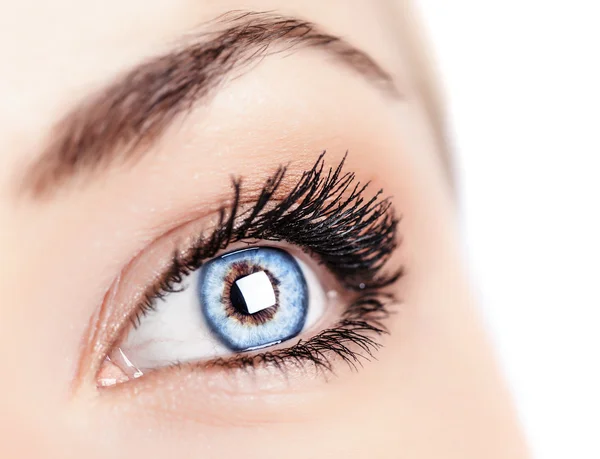 Olho azul feminino — Fotografia de Stock