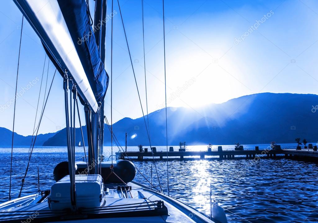 Sail boat on the water