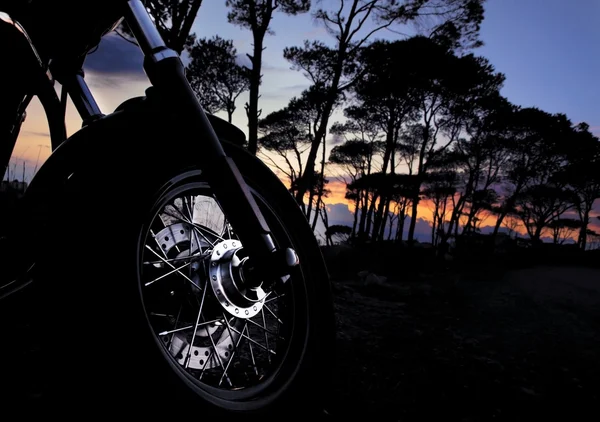 Motorbike at night — Stock Photo, Image