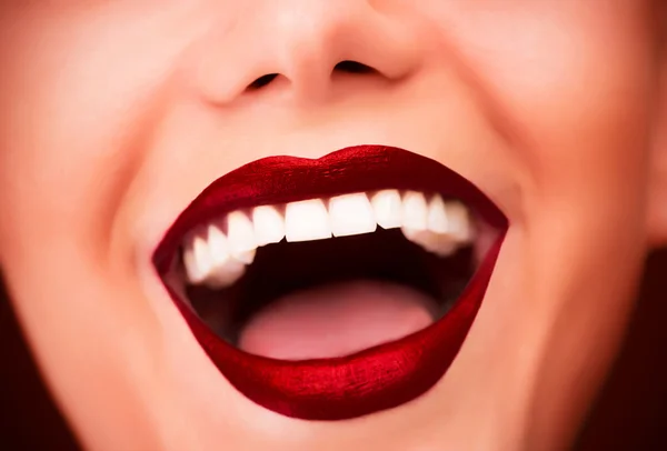 Sexy red lips — Stock Photo, Image