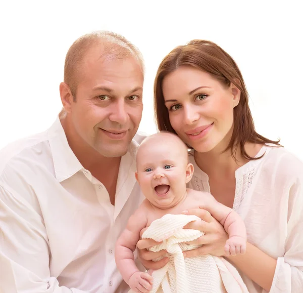 Retrato de jovem família — Fotografia de Stock