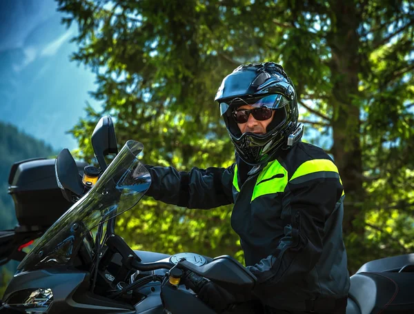 Biker portret — Stockfoto