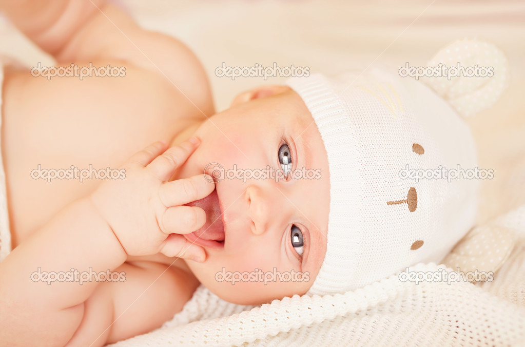 Adorable newborn baby