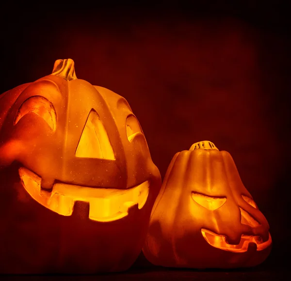 Украшение тыквы на Хэллоуин — стоковое фото