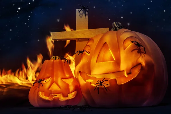 Läskig halloween kväll — Stockfoto