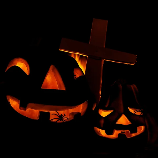 Scary Halloween pumpkin — Stock Photo, Image