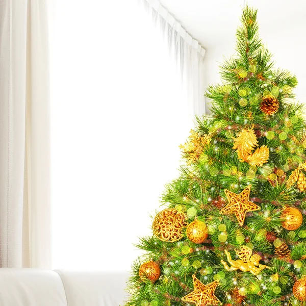 Christmas tree at home — Stock Image Christmas tree at home Stock Photo