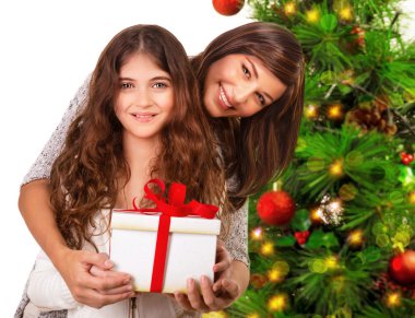mutlu aile Noel kutlaması