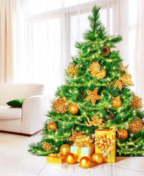 Christmas tree at home — Stock Image Christmas tree at home Stock Image