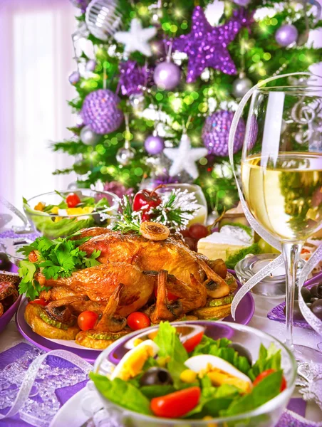 Domowy obiad Bożego Narodzenia — Zdjęcie stockowe