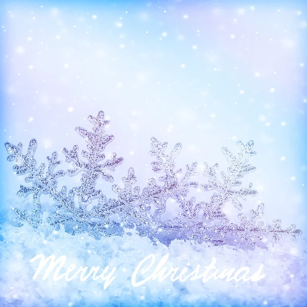 Snowflakes christmas border — Stock Photo, Image