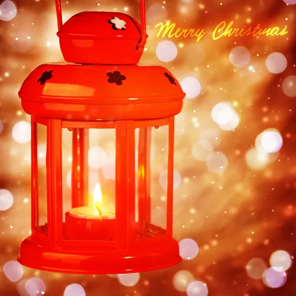 Прекрасный рождественский фонарь — стоковое фото
