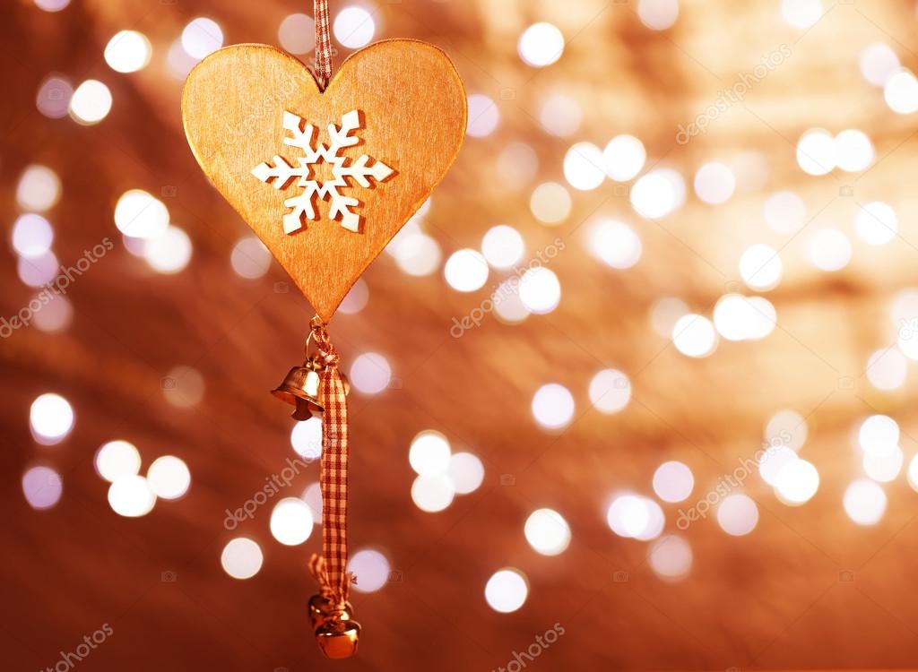 Christmas heart shaped decoration
