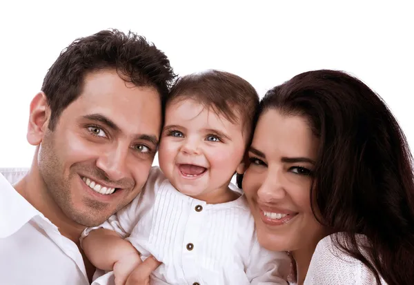 Cheerful young family portrait Stock Picture