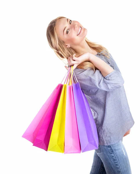 Excited shopper — Stock Photo, Image