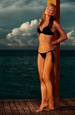 seksi model akşam deniz keyfi