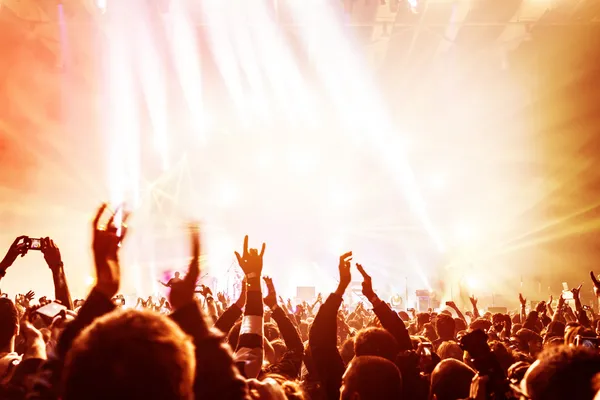 Crowd enjoying concert — Stock Photo, Image