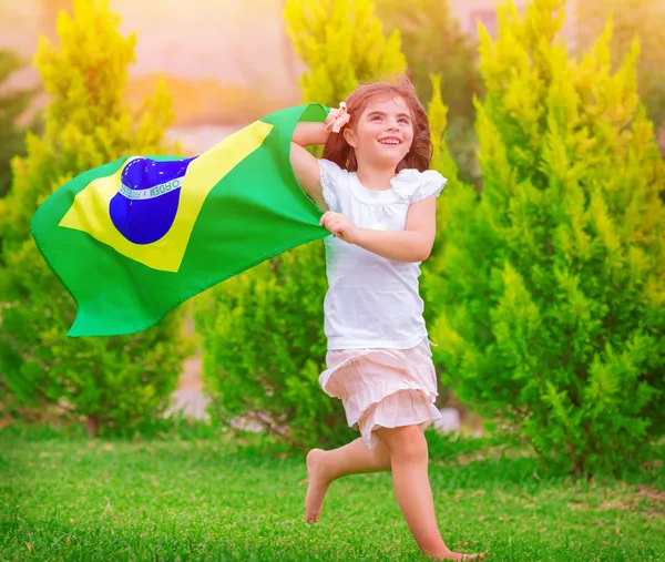 Feliz pequeño aficionado al fútbol — Foto de Stock