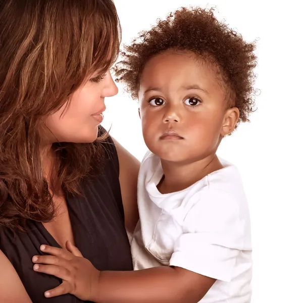 Mãe feliz com filho — Fotografia de Stock