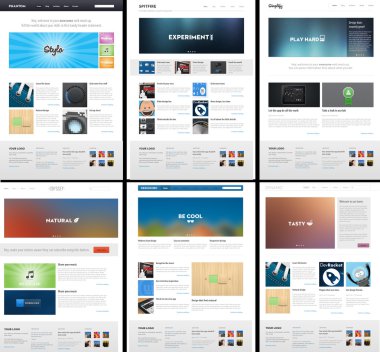 6 Web sayfası şablonu düzeni - web tasarım