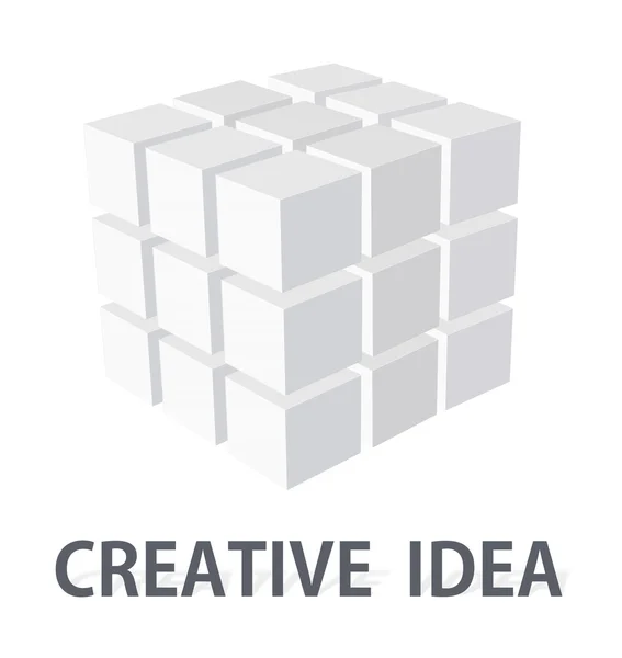 Idea de ilustración del negocio del logotipo del cubo — Foto de Stock