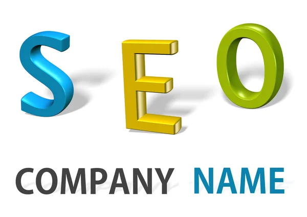 SEO logo şirket kavramı — Stok fotoğraf