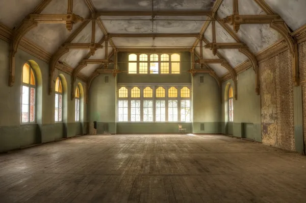 Old building in an abandoned hospital in Beelitz — Stock Photo, Image