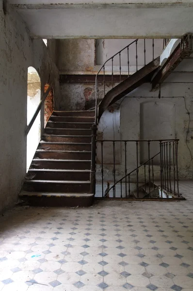 Old abandoned stairs Stock Photo