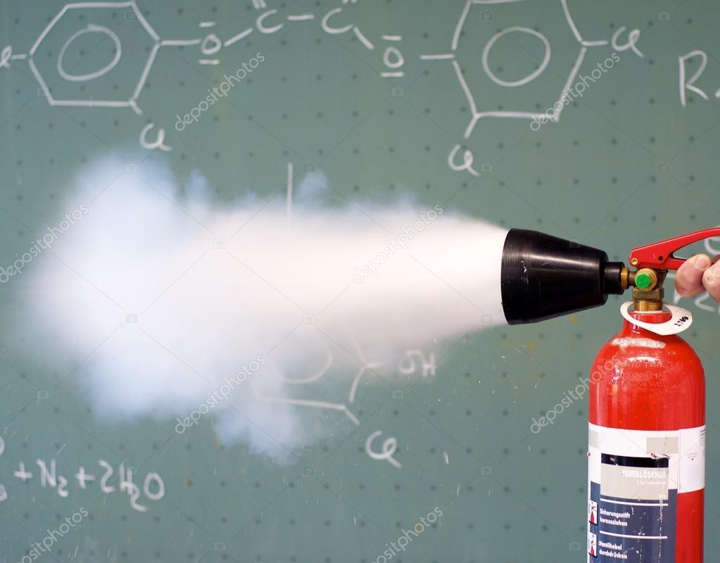 Fire extinguisher is used in the laboratory
