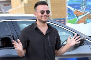 GiFFONI VALLE PİANA - 30 Temmuz 2021: Andrea Sannino Giffoni Film Festivali 50 Plus - 30 Temmuz 2021 Giffoni Valle Piana, İtalya.