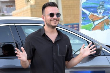 GiFFONI VALLE PİANA - 30 Temmuz 2021: Andrea Sannino Giffoni Film Festivali 50 Plus - 30 Temmuz 2021 Giffoni Valle Piana, İtalya.