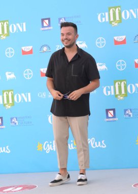 GiFFONI VALLE PİANA - 30 Temmuz 2021: Andrea Sannino Giffoni Film Festivali 50 Plus - 30 Temmuz 2021 Giffoni Valle Piana, İtalya.