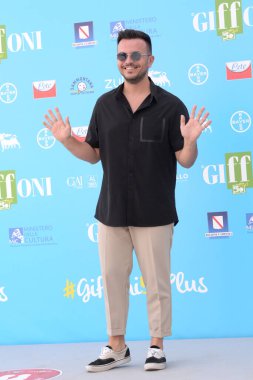 GiFFONI VALLE PİANA - 30 Temmuz 2021: Andrea Sannino Giffoni Film Festivali 50 Plus - 30 Temmuz 2021 Giffoni Valle Piana, İtalya.