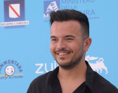 GiFFONI VALLE PİANA - 30 Temmuz 2021: Andrea Sannino Giffoni Film Festivali 50 Plus - 30 Temmuz 2021 Giffoni Valle Piana, İtalya.