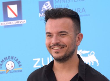 GiFFONI VALLE PİANA - 30 Temmuz 2021: Andrea Sannino Giffoni Film Festivali 50 Plus - 30 Temmuz 2021 Giffoni Valle Piana, İtalya.