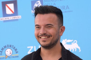 GiFFONI VALLE PİANA - 30 Temmuz 2021: Andrea Sannino Giffoni Film Festivali 50 Plus - 30 Temmuz 2021 Giffoni Valle Piana, İtalya.