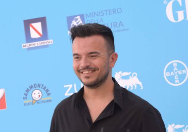 GiFFONI VALLE PİANA - 30 Temmuz 2021: Andrea Sannino Giffoni Film Festivali 50 Plus - 30 Temmuz 2021 Giffoni Valle Piana, İtalya.