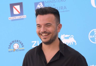 GiFFONI VALLE PİANA - 30 Temmuz 2021: Andrea Sannino Giffoni Film Festivali 50 Plus - 30 Temmuz 2021 Giffoni Valle Piana, İtalya.