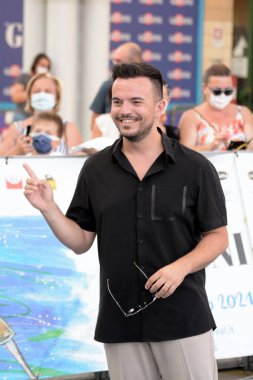 GiFFONI VALLE PİANA - 30 Temmuz 2021: Andrea Sannino Giffoni Film Festivali 50 Plus - 30 Temmuz 2021 Giffoni Valle Piana, İtalya.