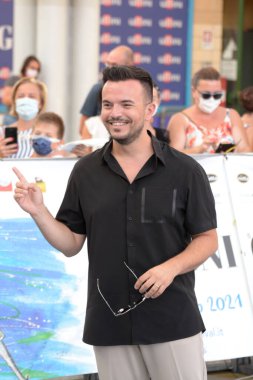 GiFFONI VALLE PİANA - 30 Temmuz 2021: Andrea Sannino Giffoni Film Festivali 50 Plus - 30 Temmuz 2021 Giffoni Valle Piana, İtalya.