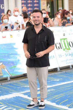 GiFFONI VALLE PİANA - 30 Temmuz 2021: Andrea Sannino Giffoni Film Festivali 50 Plus - 30 Temmuz 2021 Giffoni Valle Piana, İtalya.