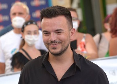 GiFFONI VALLE PİANA - 30 Temmuz 2021: Andrea Sannino Giffoni Film Festivali 50 Plus - 30 Temmuz 2021 Giffoni Valle Piana, İtalya.