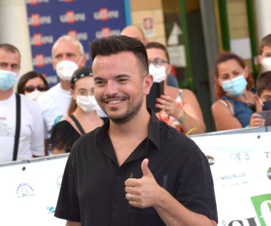 GiFFONI VALLE PİANA - 30 Temmuz 2021: Andrea Sannino Giffoni Film Festivali 50 Plus - 30 Temmuz 2021 Giffoni Valle Piana, İtalya.