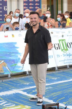 GiFFONI VALLE PİANA - 30 Temmuz 2021: Andrea Sannino Giffoni Film Festivali 50 Plus - 30 Temmuz 2021 Giffoni Valle Piana, İtalya.