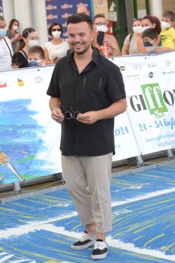 GiFFONI VALLE PİANA - 30 Temmuz 2021: Andrea Sannino Giffoni Film Festivali 50 Plus - 30 Temmuz 2021 Giffoni Valle Piana, İtalya.