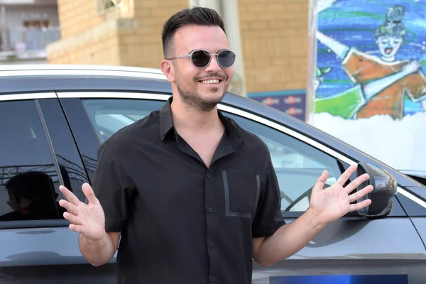 GiFFONI VALLE PİANA - 30 Temmuz 2021: Andrea Sannino Giffoni Film Festivali 50 Plus - 30 Temmuz 2021 Giffoni Valle Piana, İtalya.